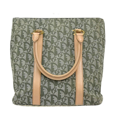 Christian DIOR Shoulder Tote Leather Canvas Leather 70kb031