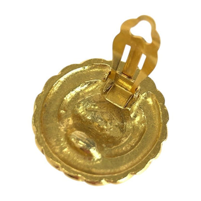Chanel Coco Mark Gold Plated Earrings Ladies 505190