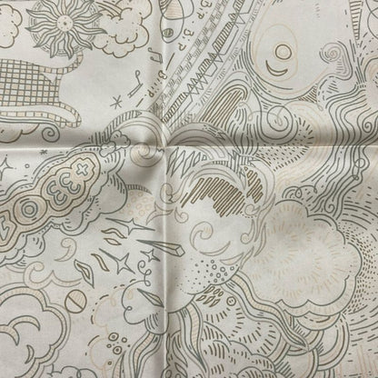Hermes Scarf Carré 90 White X Rose Nacre X Vert De Gris Please HOLD THE