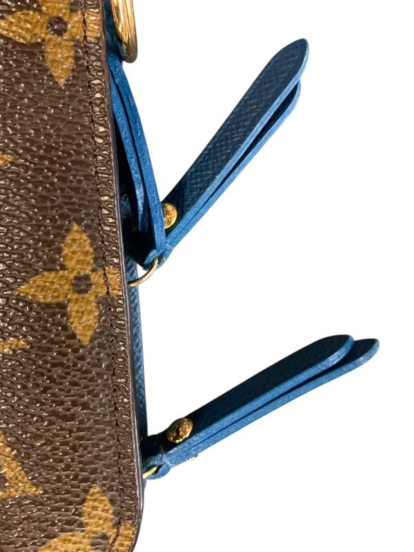 2543 Louis Vuitton Long Wallet Portefeuille Antholite Monogram Petrol Blue