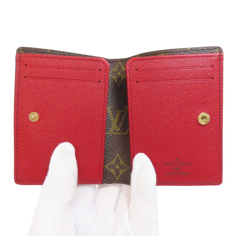 Louis Vuitton M93802 Porte Feuille Marie Card Case Monogram Canvas Women