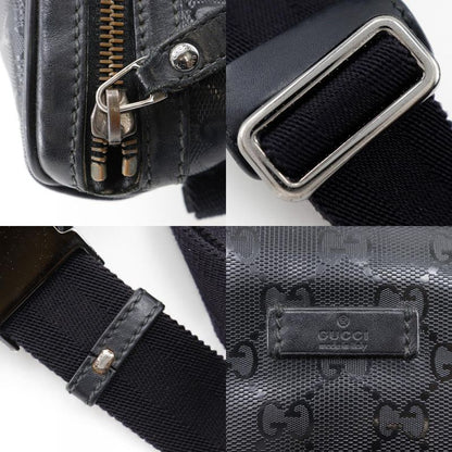 Gucci Belt Bag Medium GG Imprime Body Bag 211110 PVC Black Men's Waist Bag