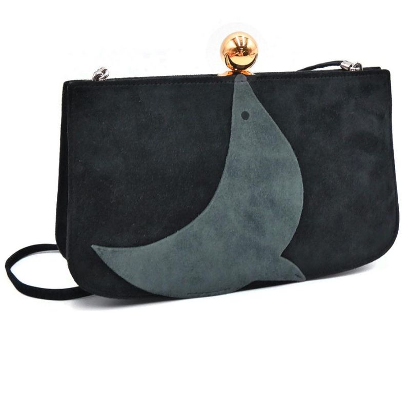 Hermes Sac Amarys Asika Dobris Grey And Black Shoulder Bag Silver