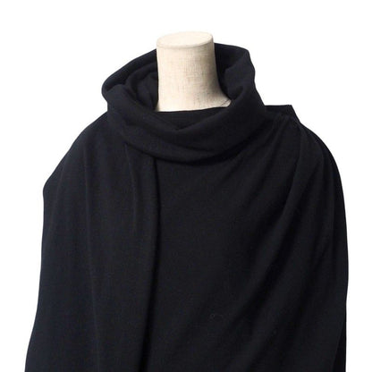 2023Saint Laurent Paris Dress Size S (160 84Y) Knit Dress Draped Wool Black