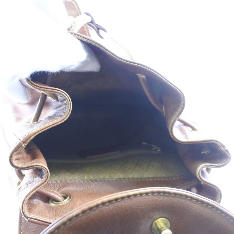 Gucci Bamboo 003.1705.0030 Calf Brown Women's Backpack/daypack