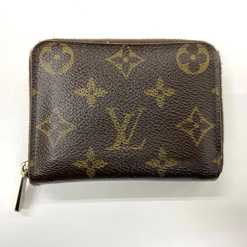 Louis Vuitton Monogram Zippy Coin Purse Zippy Wallet Round Zip Compact Wallet