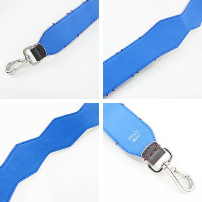 Fendi Strap Yu-croc Brown Blue-pink Multicolor-shoulder-strap