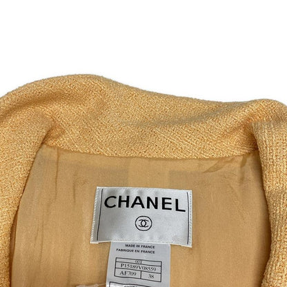 Chanel Jacket Size 38 M Women's P15189 Light Orange Long Sleeves / Spring /