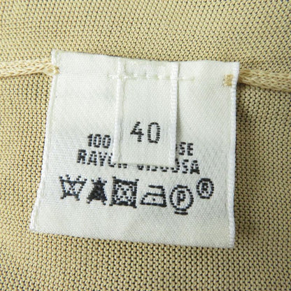 Hermes Belt Design With Buckle Buttons Long Sleeves V-neck Cardigan Beige