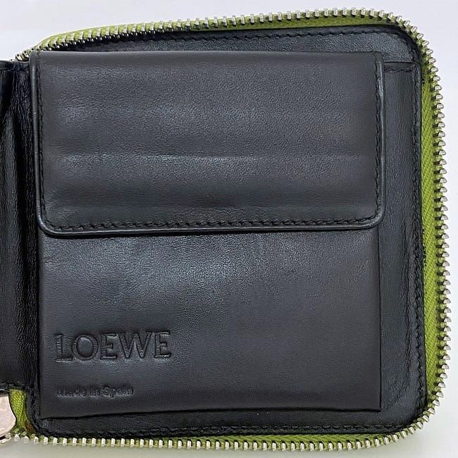 Loewe Round Zipper Fold Wallet Ec22962 Yellow