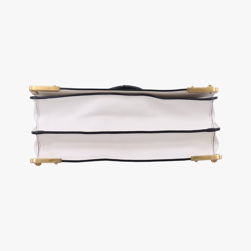 Prada Cahier Black And White Leather X Saffiano Leather 1bd04525 L