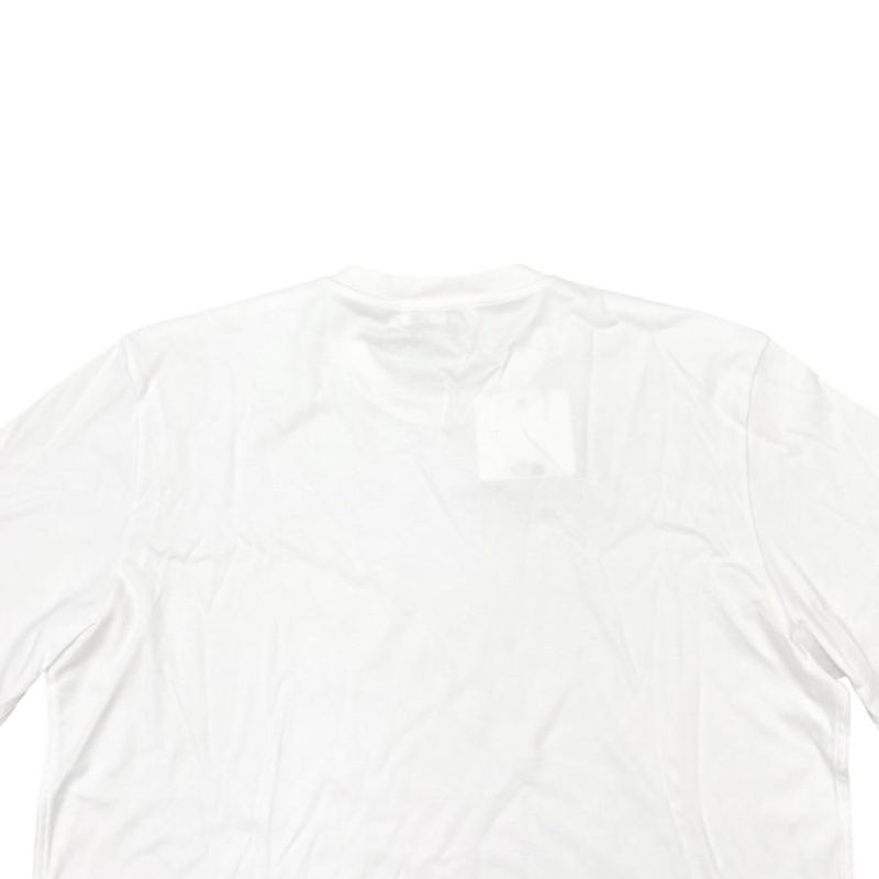 Hermes Short Sleeve T-Shirt Stitching Size S Cotton White Blue Hermes Unused