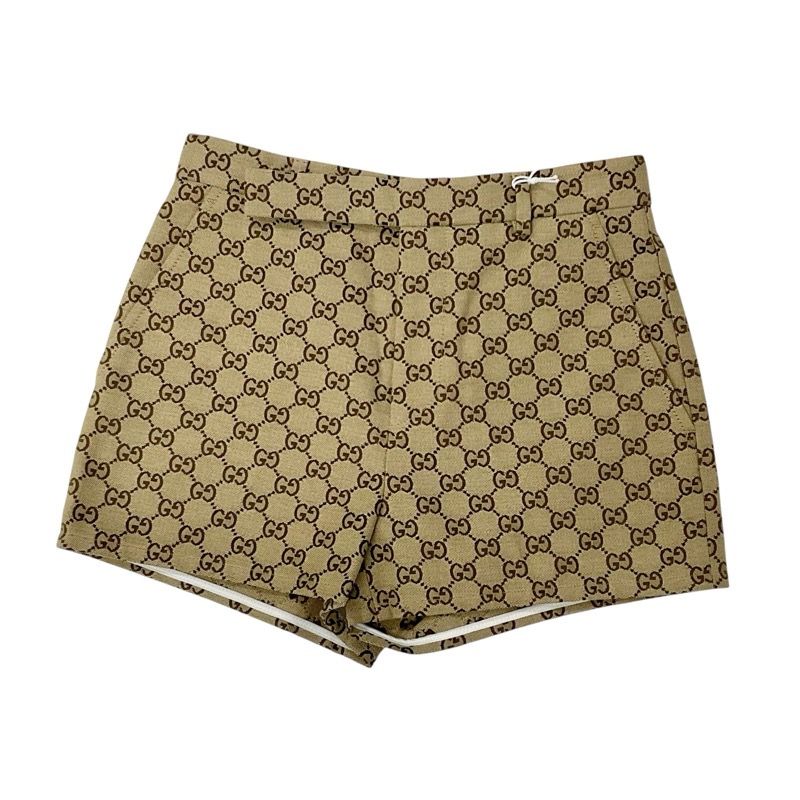 Gucci Bottoms Beige Brown GG Canvas Shorts