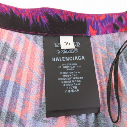 Balenciaga 542847 Allover Pleated Skirt Bottoms Multi 34 Genuine