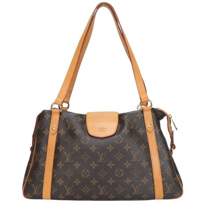 Louis Vuitton Handbag Stresa PM M51186 Monogram Nubuck Brown Shoulder Casual