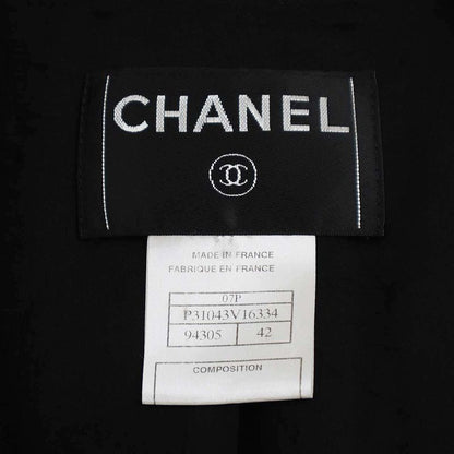 Chanel Coco Mark Button Tweed 4b Tailored Jacket P31043v16334 Black 42