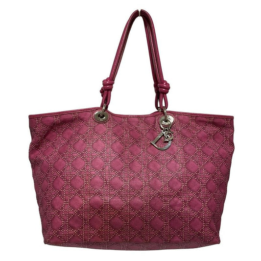 Dior/christian Dior Tote Bag Sherry Pink Leather