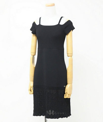 Chanel Dress Size 42 CC Logo Coco Mark Off Shoulder Made In Italy 20231220