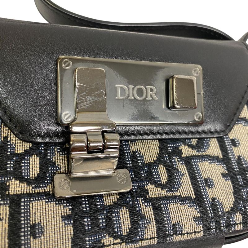 Dior Oblique Dior Lock Shoulder Bag Black Women