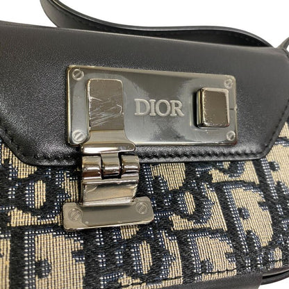 Dior Oblique Dior Lock Shoulder Bag Black Women