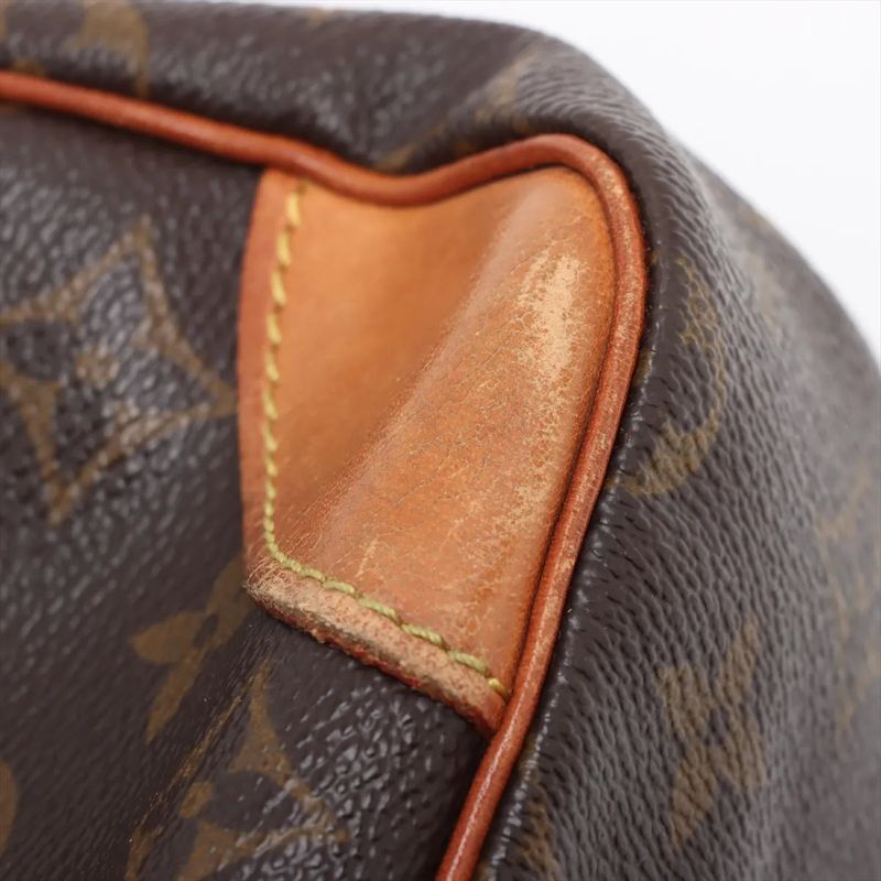 Louis Vuitton Monogram M45244 Leather Shoulder Bag Crossbody Brown Tote Women's