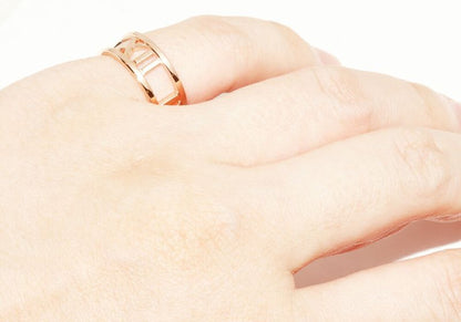 Tiffany & Co Ring 18K Pink Gold Open Atlas Ring Width 7mm (028in)