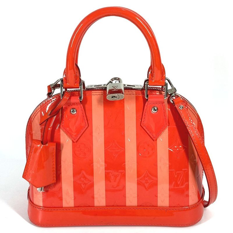 Louis Vuitton Handbag Alma BB M90968 Monogram Vernis Poppy Petal Pink