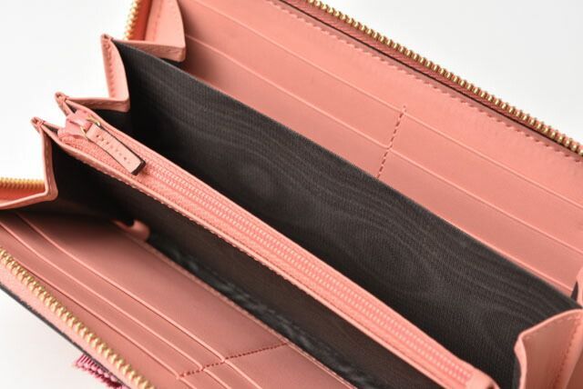 Gucci Wallet Gucci Long Wallet Round Zipper GG Marmont Ribbon Pink 435819 Dlxwj