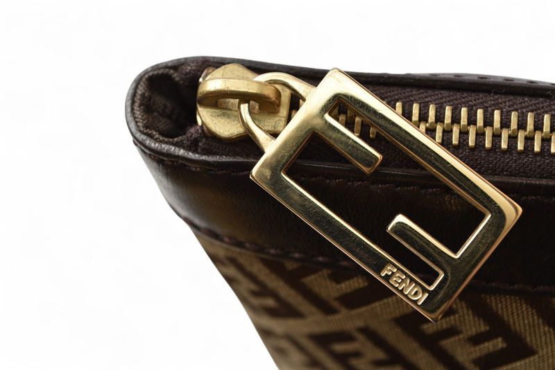 Fendi Tote Shopping Bag Zucchino Fendi Bag Zucca Pattern Brown