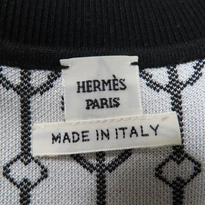 Hermes 22SS 2e2500d4 Silk Horsebit Short Sleeve Knit Dress Blackish 36 Made In