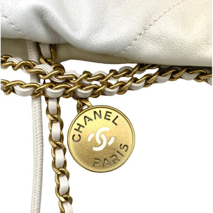 Chanel22 Mini Chanel 22 Mini As3980 Ecru & Gold Shoulder Bag 2way Gold Hardware