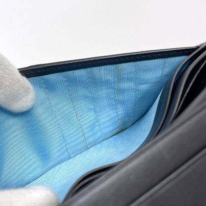 Bulgari Bifold Long Wallet Black Bvlgari Bulgari Excellent Condition Billfold