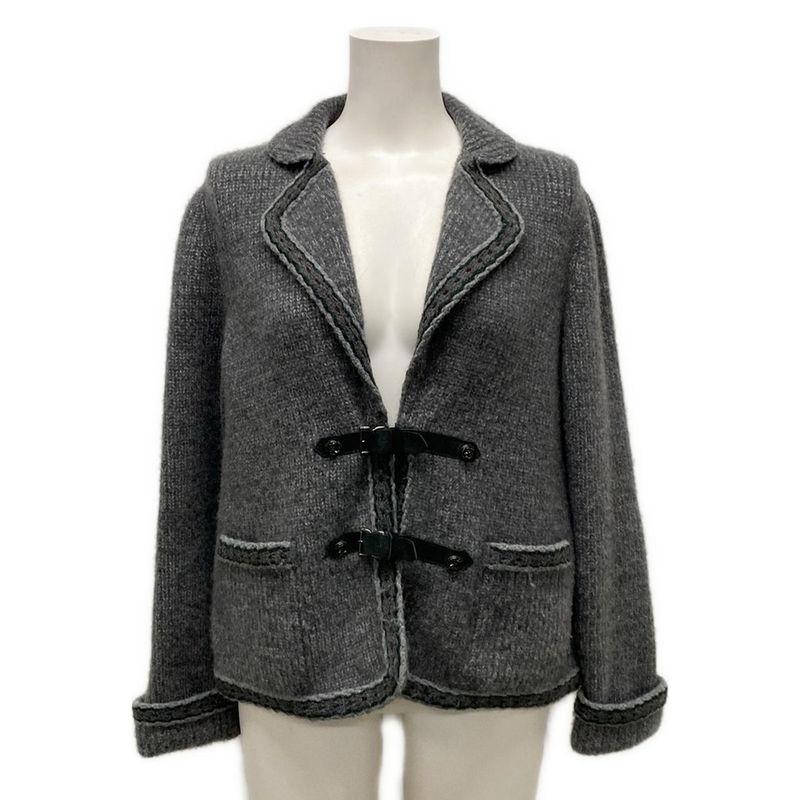 Chanel Jacket Size 40 M Women - P52056 Gray Long Sleeves / Autumn / Winter /