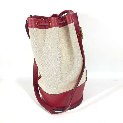 Hermes Shoulder Bag Standee Leather / Canvas Red