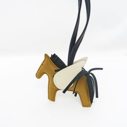Hermes Pegasus PM Chai Black Nata Anyo-miro Z Engraved Brown Bag Charm