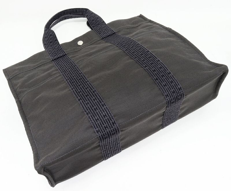 Hermes Tote Handbag Her Line Tote MM Canvas Gray
