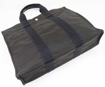 Hermes Tote Handbag Her Line Tote MM Canvas Gray
