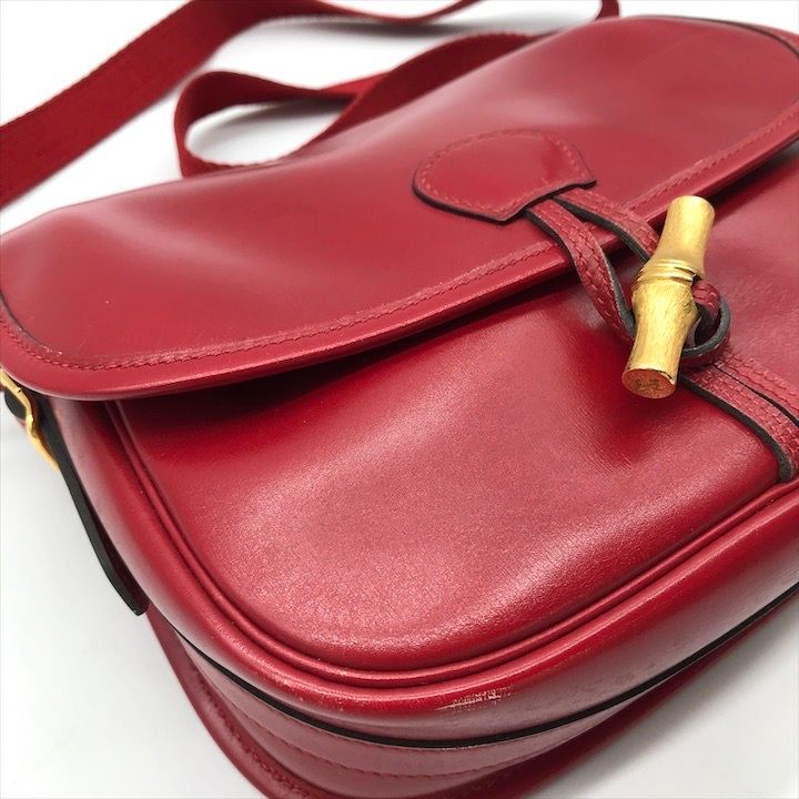 Hermes Vintage Box Calf Shoulder Bag Red