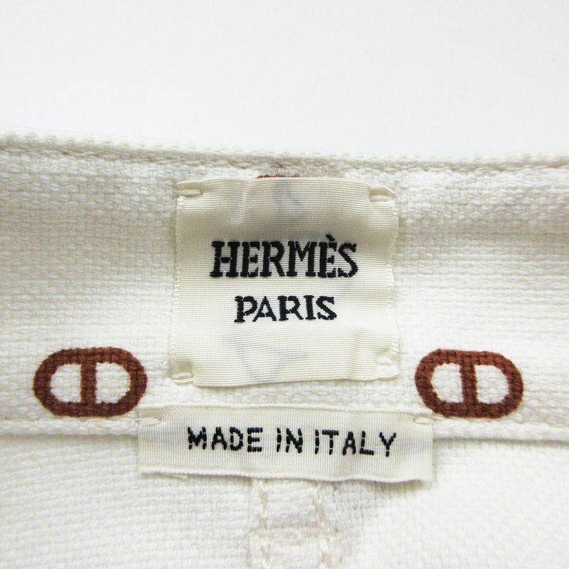 Hermes 25ss Chaine Dancre Chaine D'ancre All-Over Print Shorts Size XS Women
