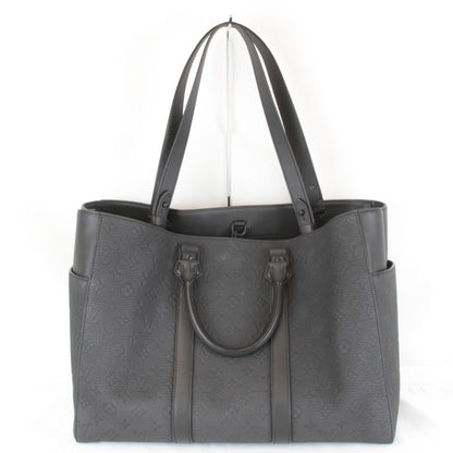 Louis Vuitton Sac Pla 24H M21865 Tote Bag Taurillon Monogram Black Luxury