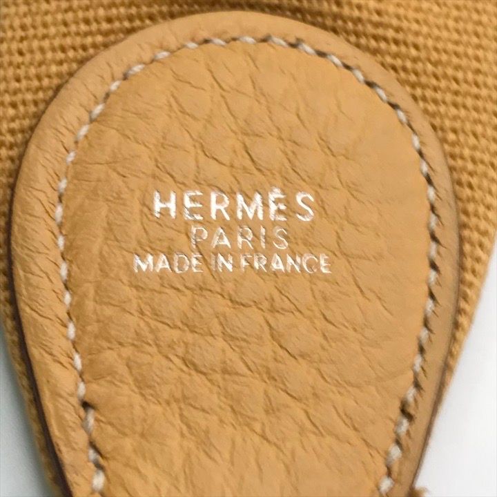 Hermes Shoulder Strap Evelyne Canvas Leather Yellow