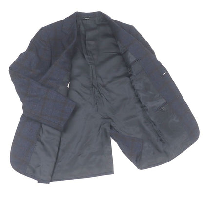 Hermes 100% Cashmere Window Pen Single Ancon Jacket Tailored Jacket Navy 46