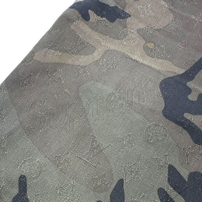 Supreme X Louis Vuitton 17aw Jacquard Denim 5-Pocket Jean Camo Pants Khaki