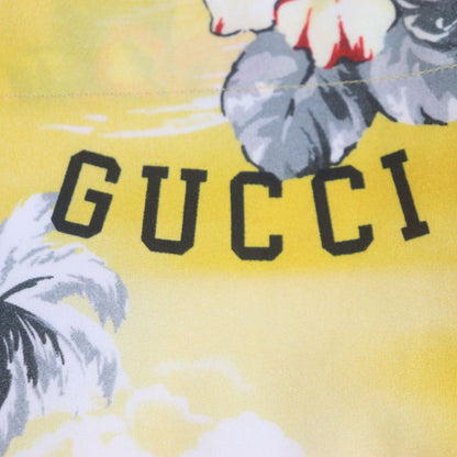 Gucci 22AW 694124 100% Cotton Hibiscus Short Sleeve Short Sleeve Bow Ring