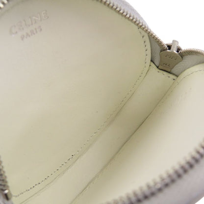 Celine Triomphe Leather Silver Coin Case 0117 Celine