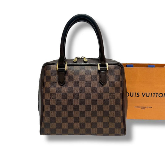 Louis Vuitton Brera Mini Handbag Brea Damier Leather Ebène Brown Top Handle Bag