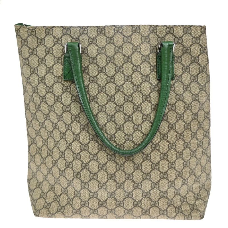 Gucci Tote Bag GG PVC Leather Green 83ka926