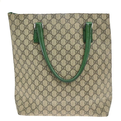 Gucci Tote Bag GG PVC Leather Green 83ka926