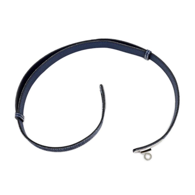 Hermes Kelly Belt 18 Denim Epson Blue Series Silver Hardware W Engraved