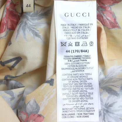 Gucci 22AW 694124 100% Cotton Hibiscus Short Sleeve Short Sleeve Bow Ring